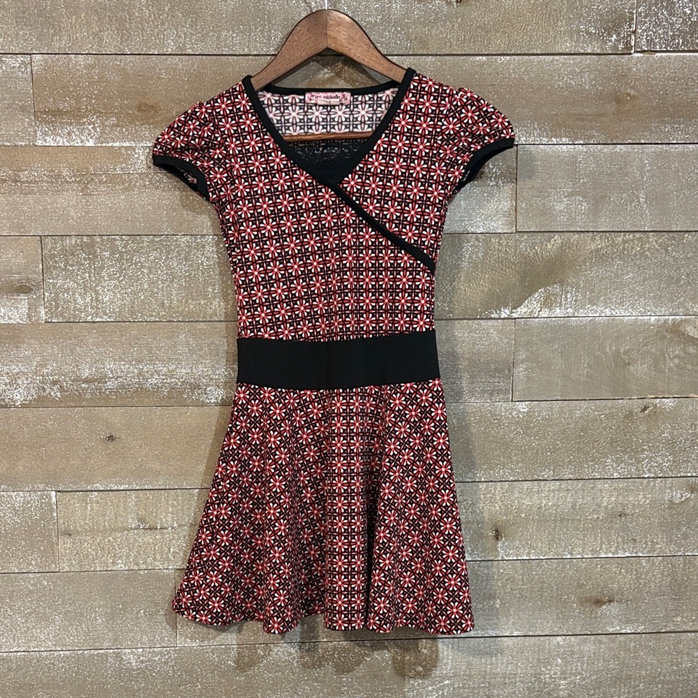 My Michelle, Black and Pink Patterned Dress, Y2K, kids size 7